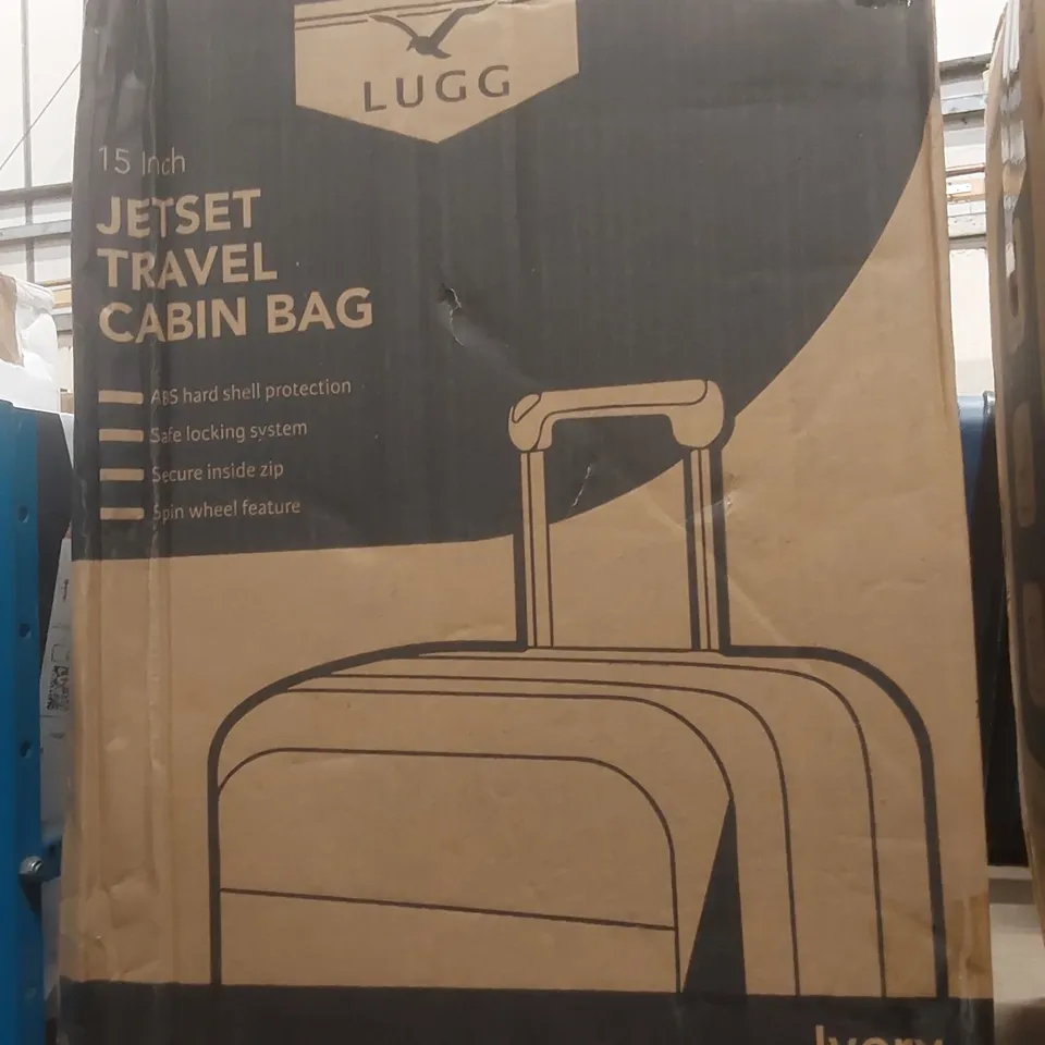 LUGG 15 INCH JETSET TRAVEL CABIN BAG - IVORY 