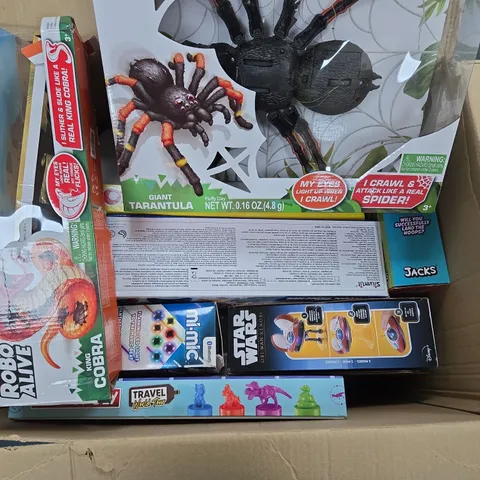 APPROXIMATELY 12 ASSORTED TOYS & GAMES PRODUCTS TO INCLUDE OPERATION, ROBO ALIVE KING COBRA, MONOPOLY TRAVEL WORLD TOUR, ETC
