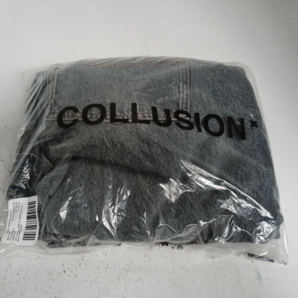 BAGGED COLLUSION BALLOON LOW RISE JEAN IN STONEWASH - W34/L28
