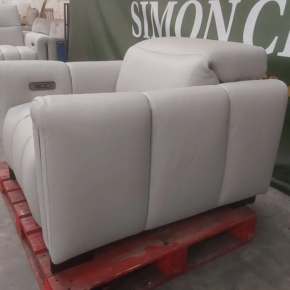 QUALITY DESIGNER ITALIAN MADE LEATHER UPHOLSTERED GIORGIO SCALE DOWN ARMCHAIR