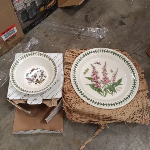 BOXED PORTMEIRION BOTANIC GARDEN TABLEWARE (SET OF 3 PLATES/3 BOWLS) (1 BOX)