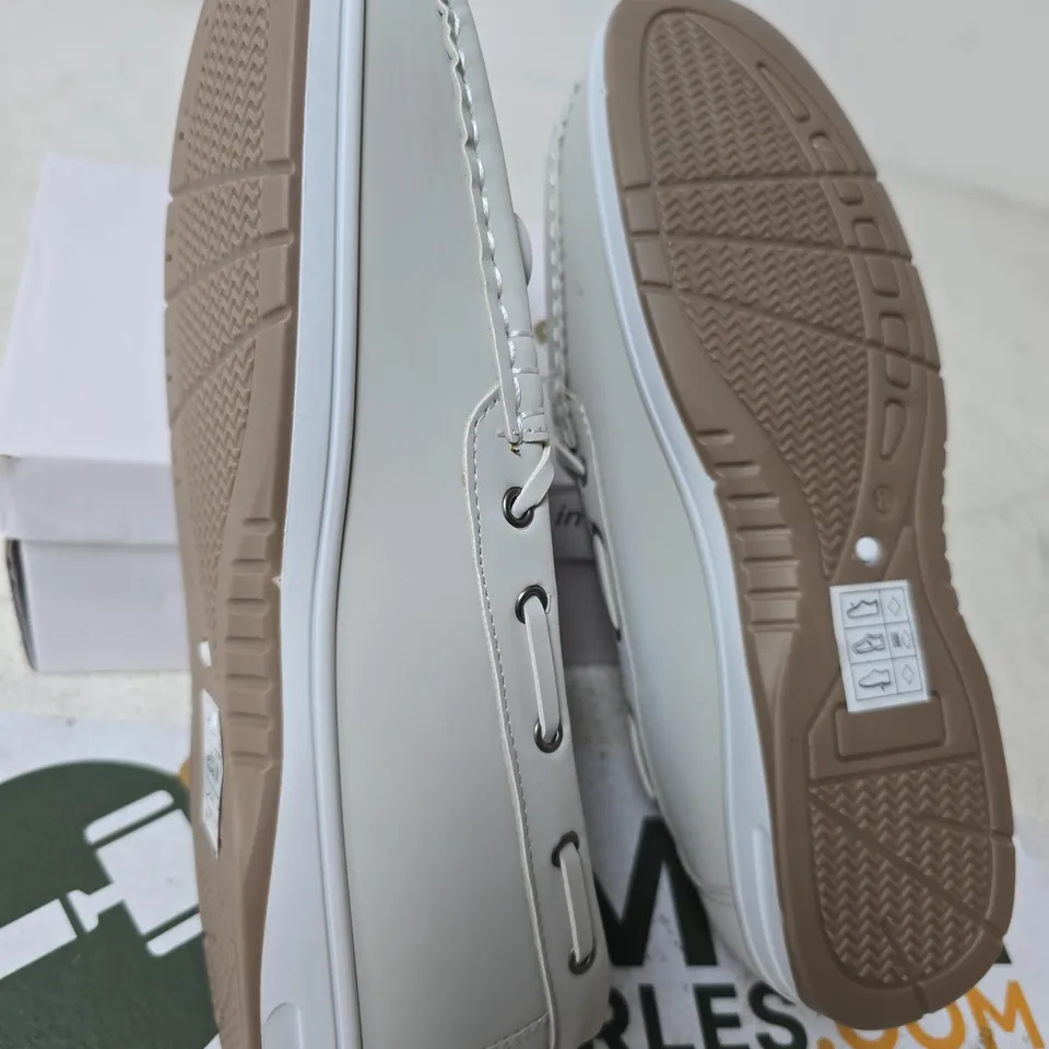 BOXED DR KELLER LADIES COMFORT CASUAL SHOES, GREY - SIZE 8