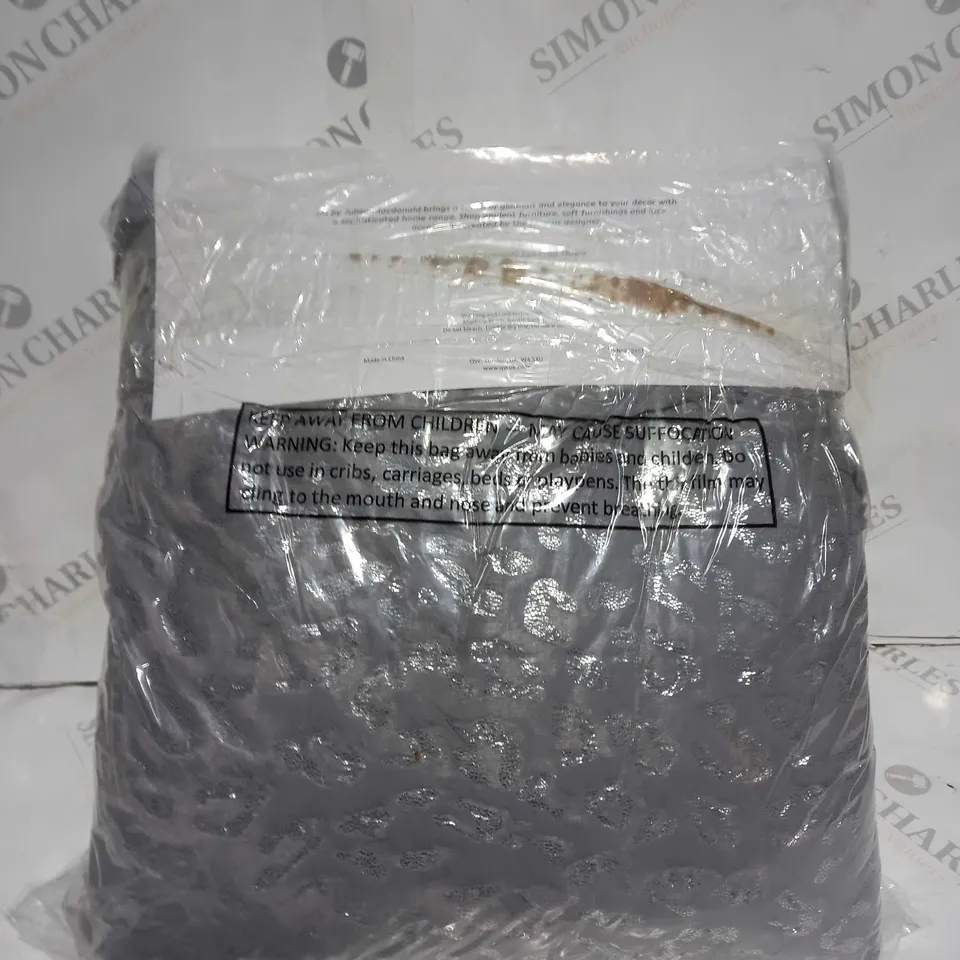 JULIEN MACDONALD ANIMAL FOIL PRINT THROW GREY 