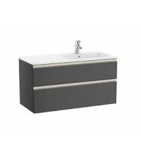 BRAND NEW BOXED ROCA THE GAP 1000MM R/H VANITY UNIT 2 DRAWERS - GREY ANTHRACITE