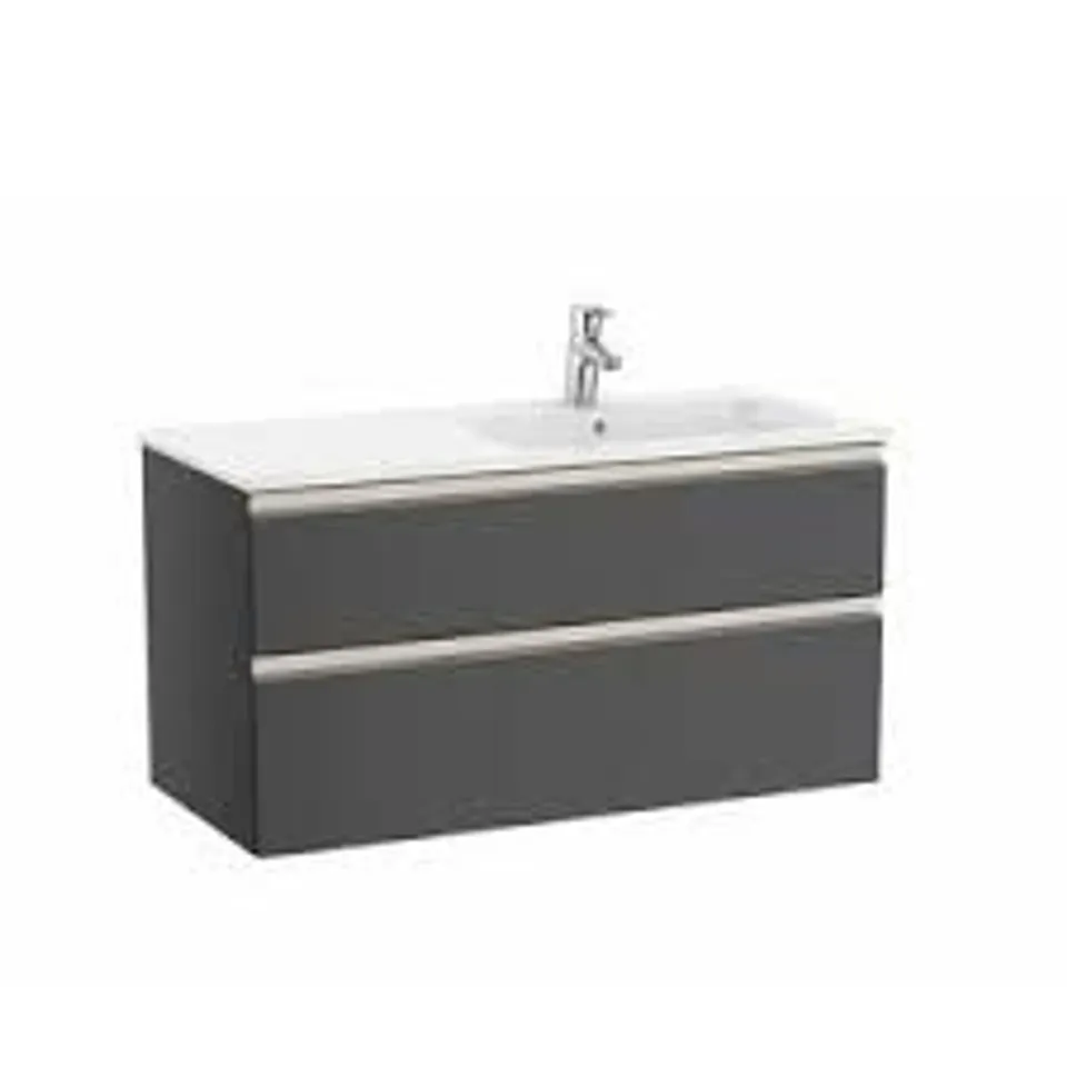BRAND NEW BOXED ROCA THE GAP 1000MM R/H VANITY UNIT 2 DRAWERS - GREY ANTHRACITE