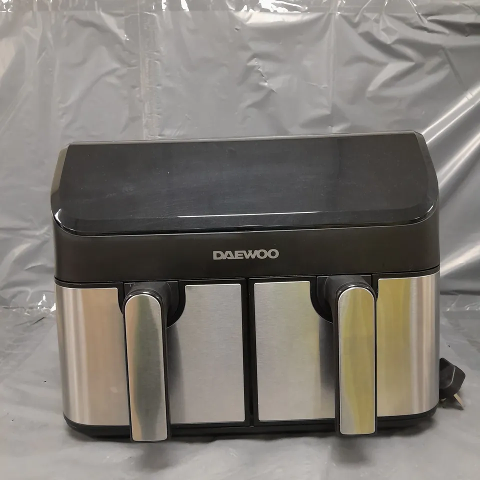 BOXED DAEWOO XL 9L DIGITAL DOUBLE DRAWER AIR FRYER RRP £99