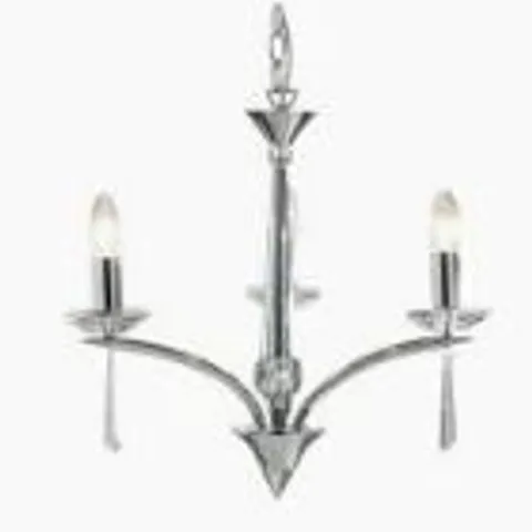 BOXED DAR LIGHTING HYPERION 3 LIGHT DUAL MOUNT PENDANT POLISHED CHROME
