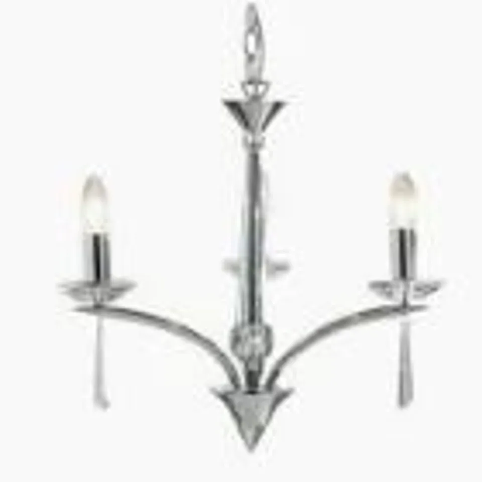 BOXED DAR LIGHTING HYPERION 3 LIGHT DUAL MOUNT PENDANT POLISHED CHROME