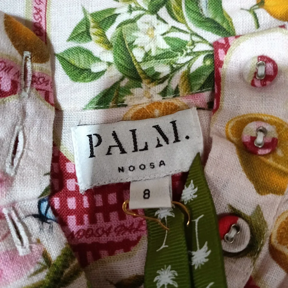 PALM NOOSA NODDY DRESS – PINK CITRUS TILE, UK 8
