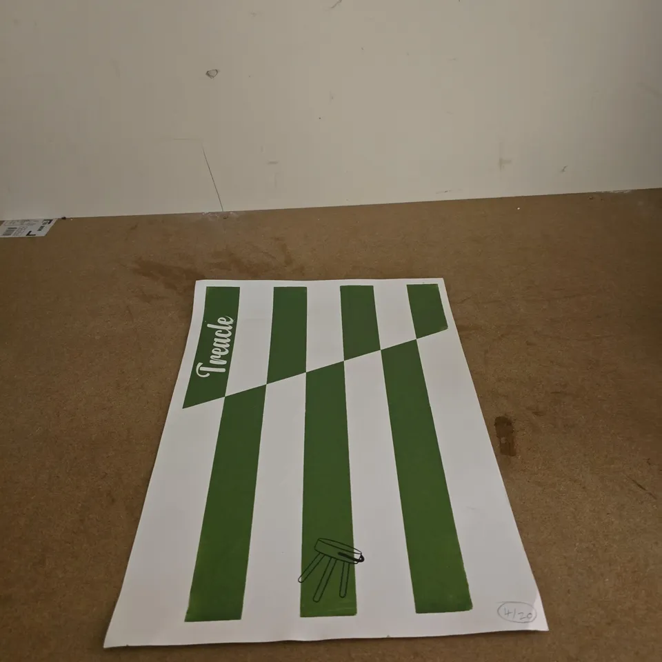 "TREACLE" GREEN AND WHITE LIMITED EDITION PRINT 4/20