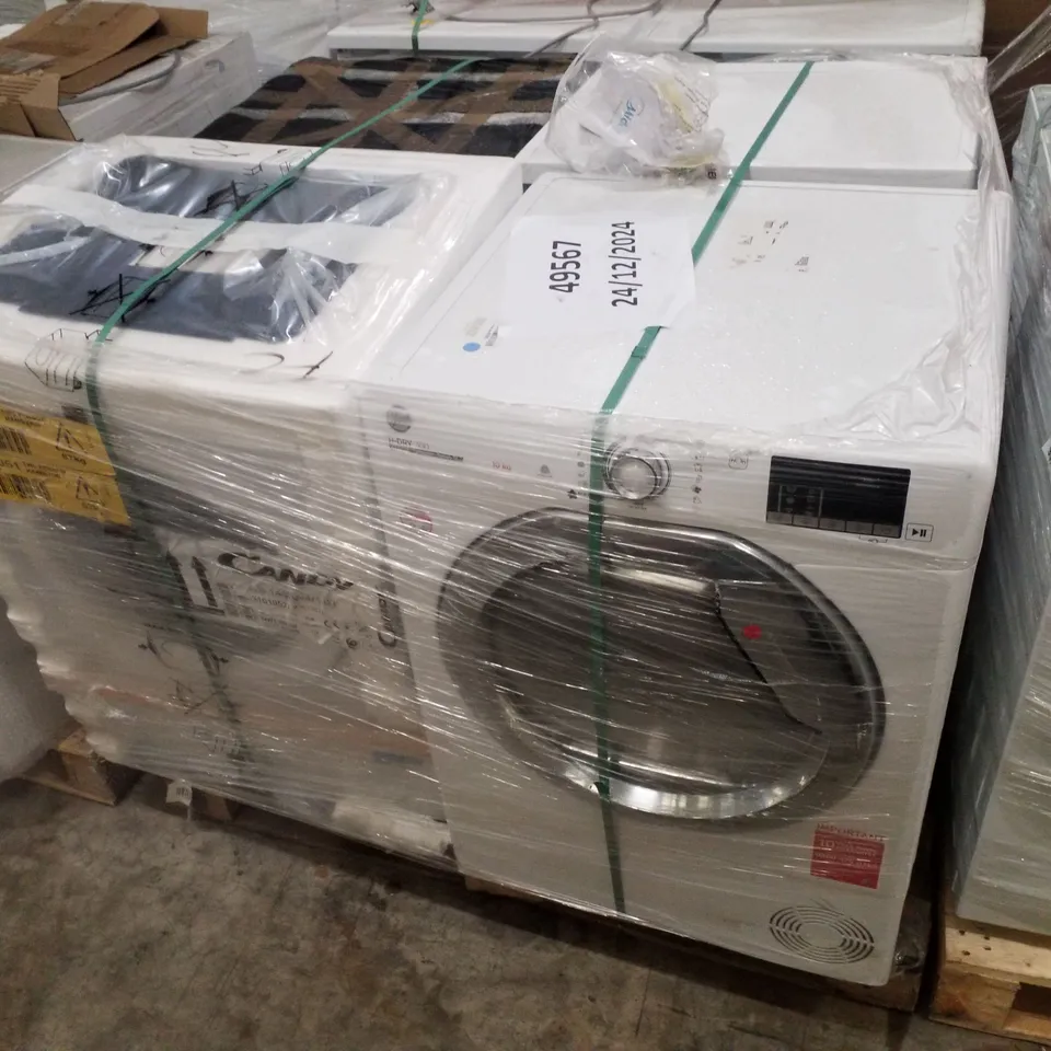 PALLET OF APPROXIMATELY 4 UNPROCESSED RAW RETURN WHITE GOODS TO INCLUDE