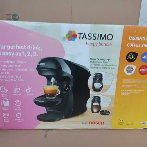 BOXED TASSIMO HAPPY POD COFFEE MACHINE