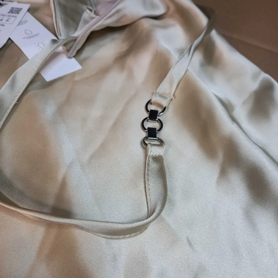 ZARA GOLD SATIN SLIP SKIRT - SMALL