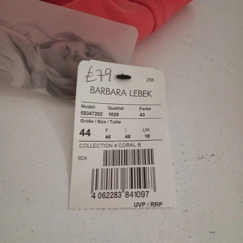 BARBARA LEBEK WOMEN'S CORAL PINK TROUSERS - UK 18 (EU 44)