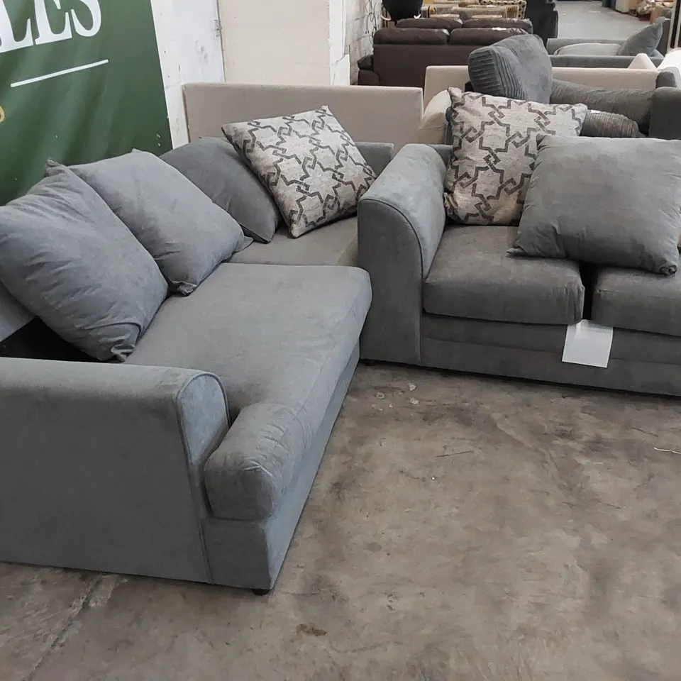 QUALITY DESIGNER ARABELLA CORNER SOFA GREY FABRIC (MISS-MATCHED PARTS)