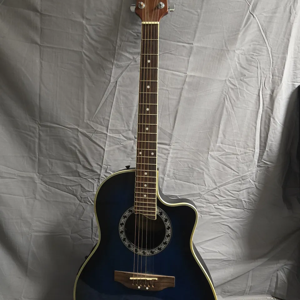 FREEMAN ACOUSTIC GUITAR – BLUE BURST - COMES WITH CASE