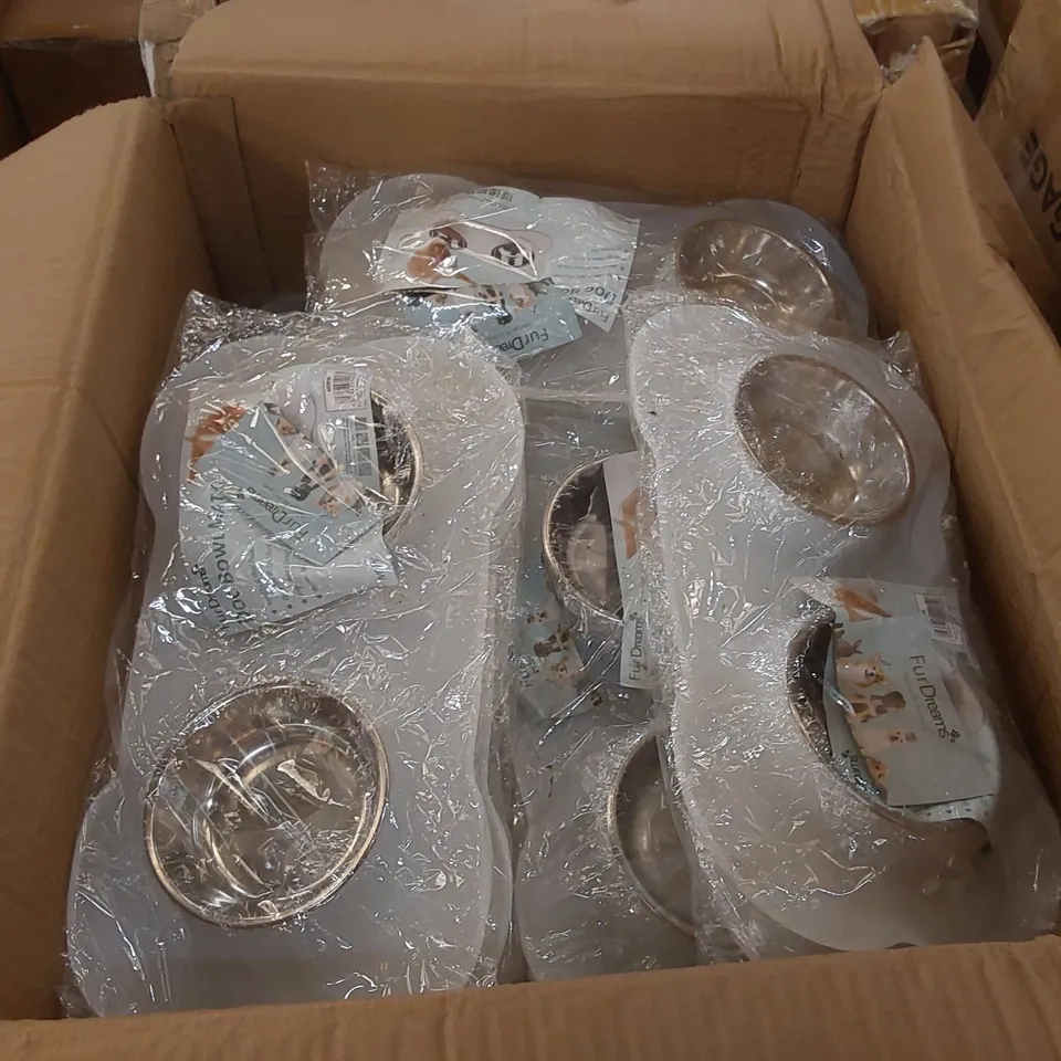 BOX CONTAINING APPROXIMATELY 15 FURDREAMS NON-SLIP DOG BOWL MATS