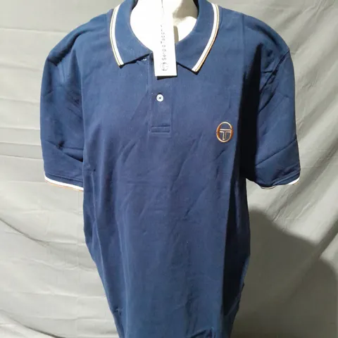 SERGIO TACCHINI POLO IN MARITIME BLUE SIZE 4XL 