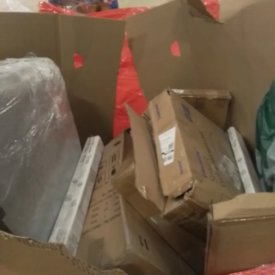 PALLET OF APPROXIMATELY ASSORTED HOUSEHOLD ITEMS TO INCLUDE DEHUMIDIFIER,  TOILET SEATS AND SCOOTERS 