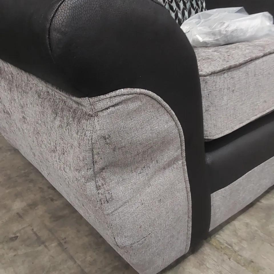 NARVA FABRIC/FAUX LEATHER ARMCHAIR RRP £799