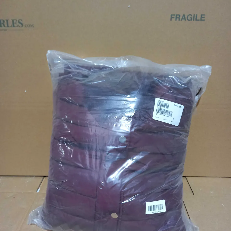 CENTIGRADE FAUX DOWN COAT BURGUNDY - 3XL
