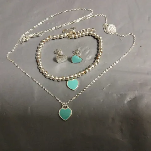 TIFFANY & CO NECKLACE, EARRINGS AND BRACELET SET - 925 STAMPS