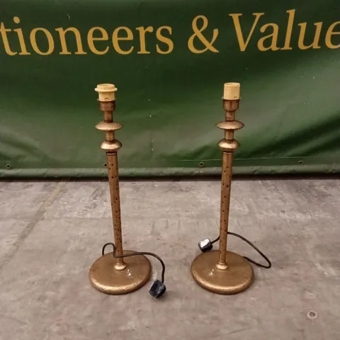 SET OF 2 QUALITY DESIGNER BRONZE LAMPS