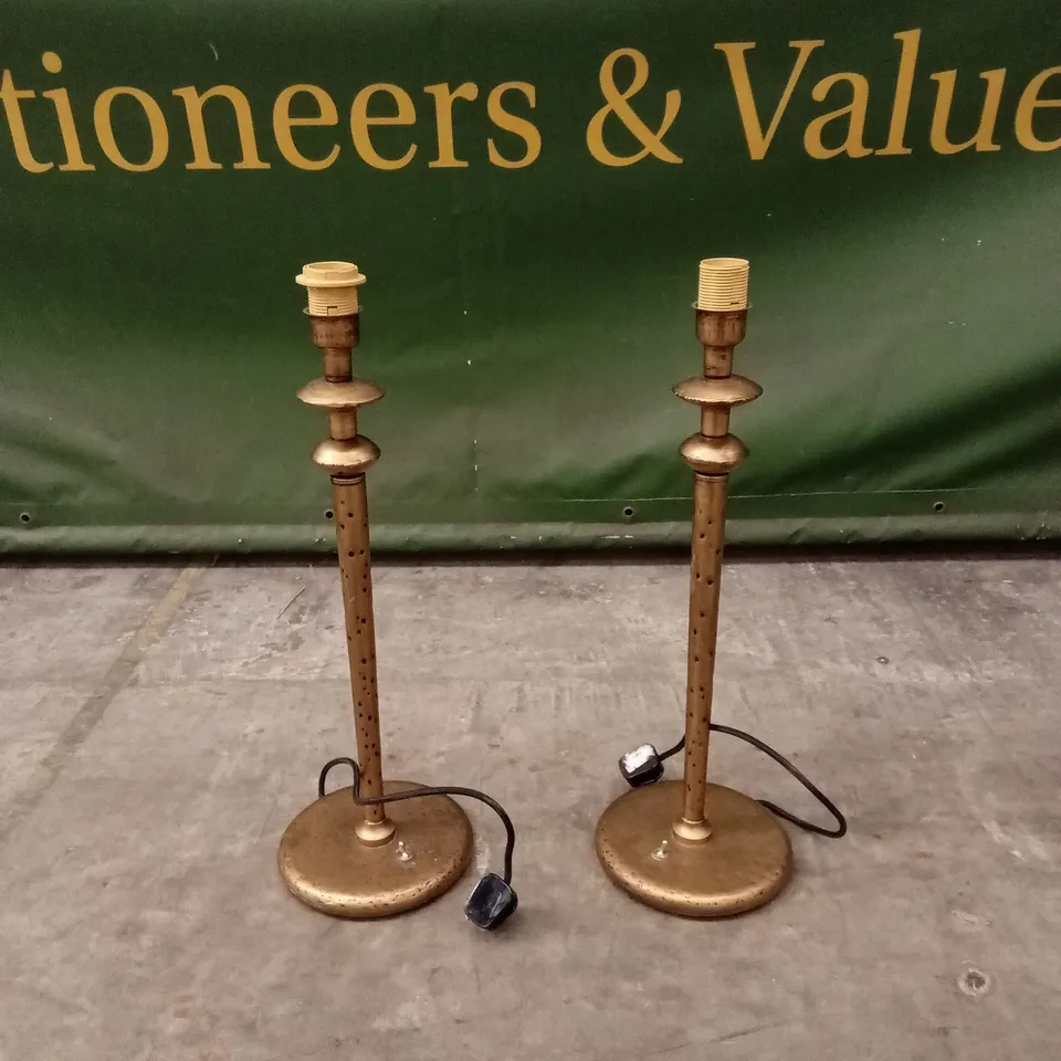 SET OF 2 QUALITY DESIGNER BRONZE LAMPS