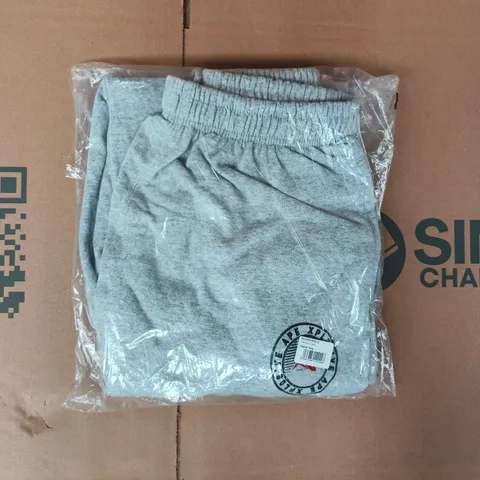 BAGGED XPLOSIVE APE VENUS V2 JOGGERS IN HEATHER GREY SIZE SMALL