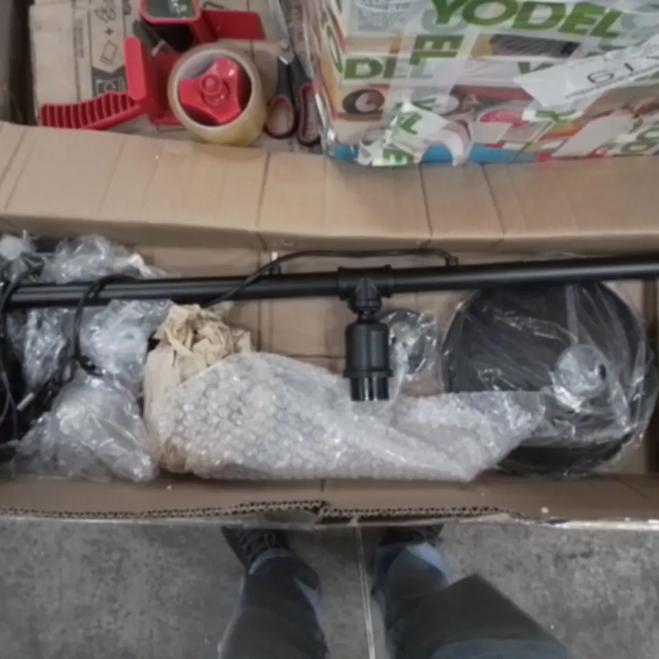 BOXED LEDSON BLACK STANDING LAMP (1 BOX)