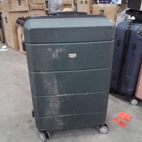 LUGG HARDSHELL LIGHTWEIGHT TRAVEL SUITCASE -GREEN-