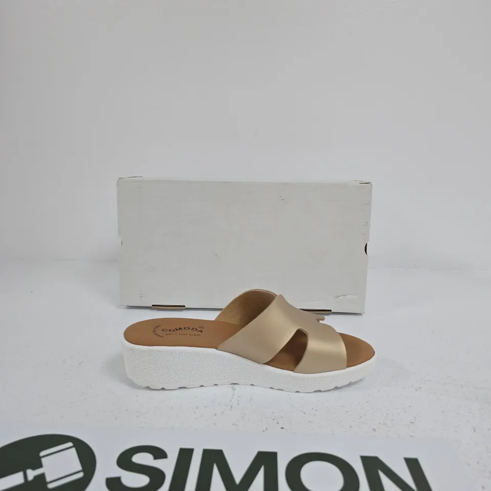 COMODA WOMEN'S BEIGE STRAPPY PLATFORM SANDALS SIZE EU 39