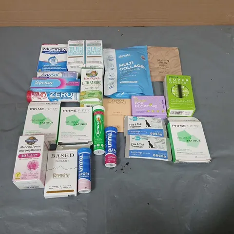 APPROXIMATELY 25 ASSORTED OVER THE COUNTER MEDICINES, HEALTH & BEAUTY SUPPLEMENTS AND VITAMINS – BOXED, MIXED BRANDS 