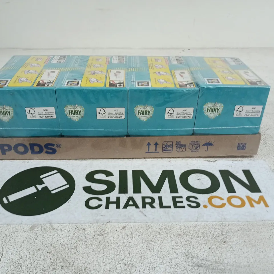 FAIRY PODS LAUNDRY DETERGENT – BULK LOT (4 TURQUOISE BOXES ON PODS CARTON)