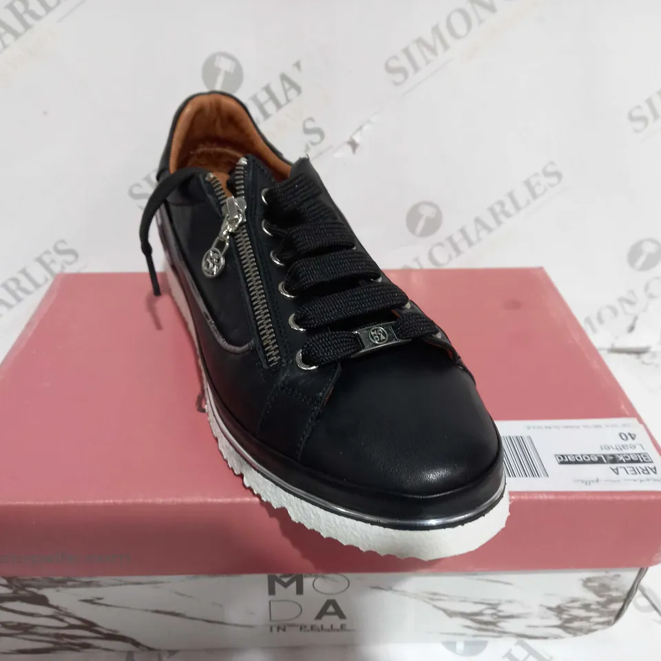 MODA IN PELLE ARIELA TRAINERS, BLACK - SIZE 7