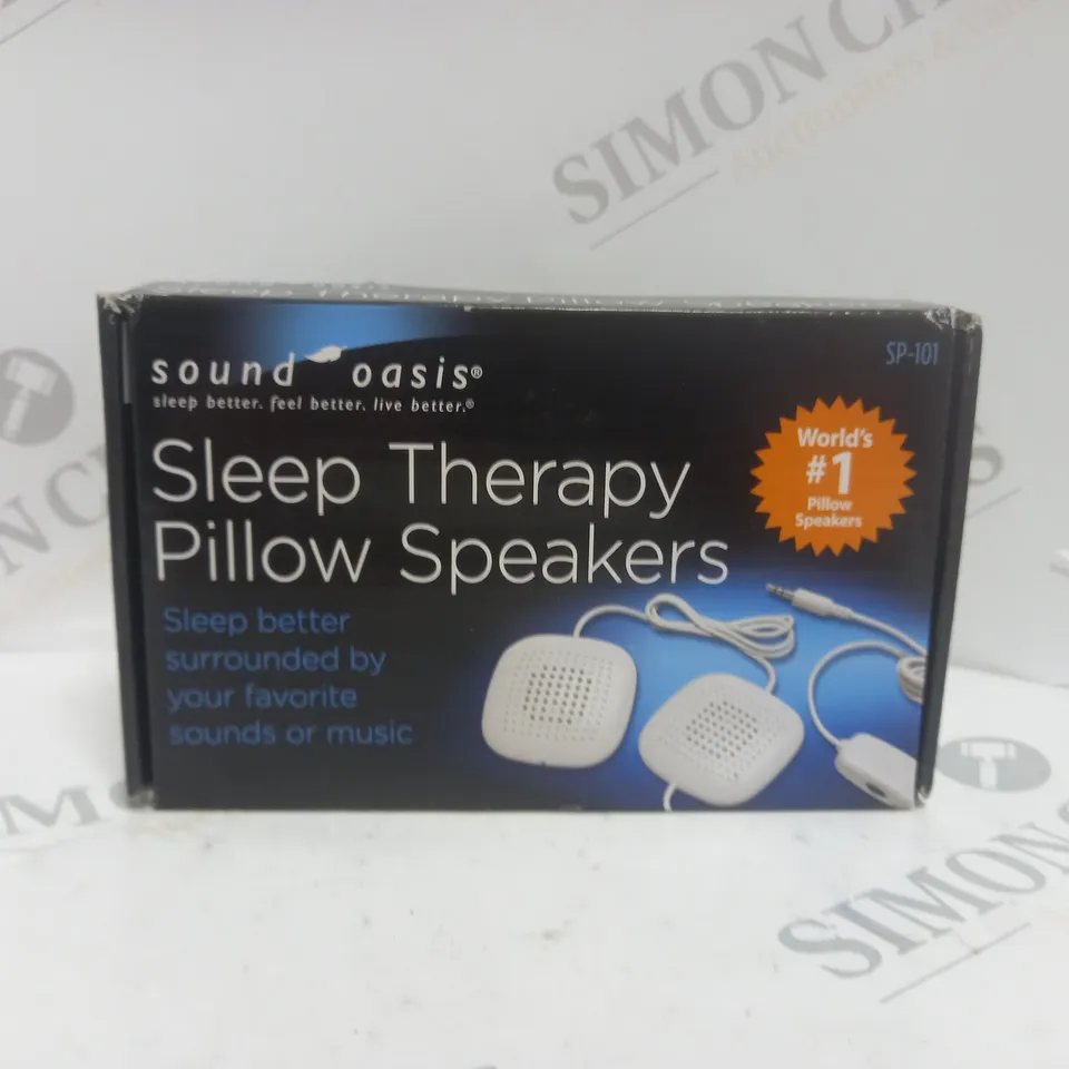 BOXED SEALED SOUND OASIS SLEEP THERAPY PILLOW SPEAKERS 