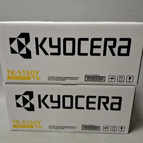 SET OF 2 KYOCERA YELLOW TK-5150Y TONER KITS 