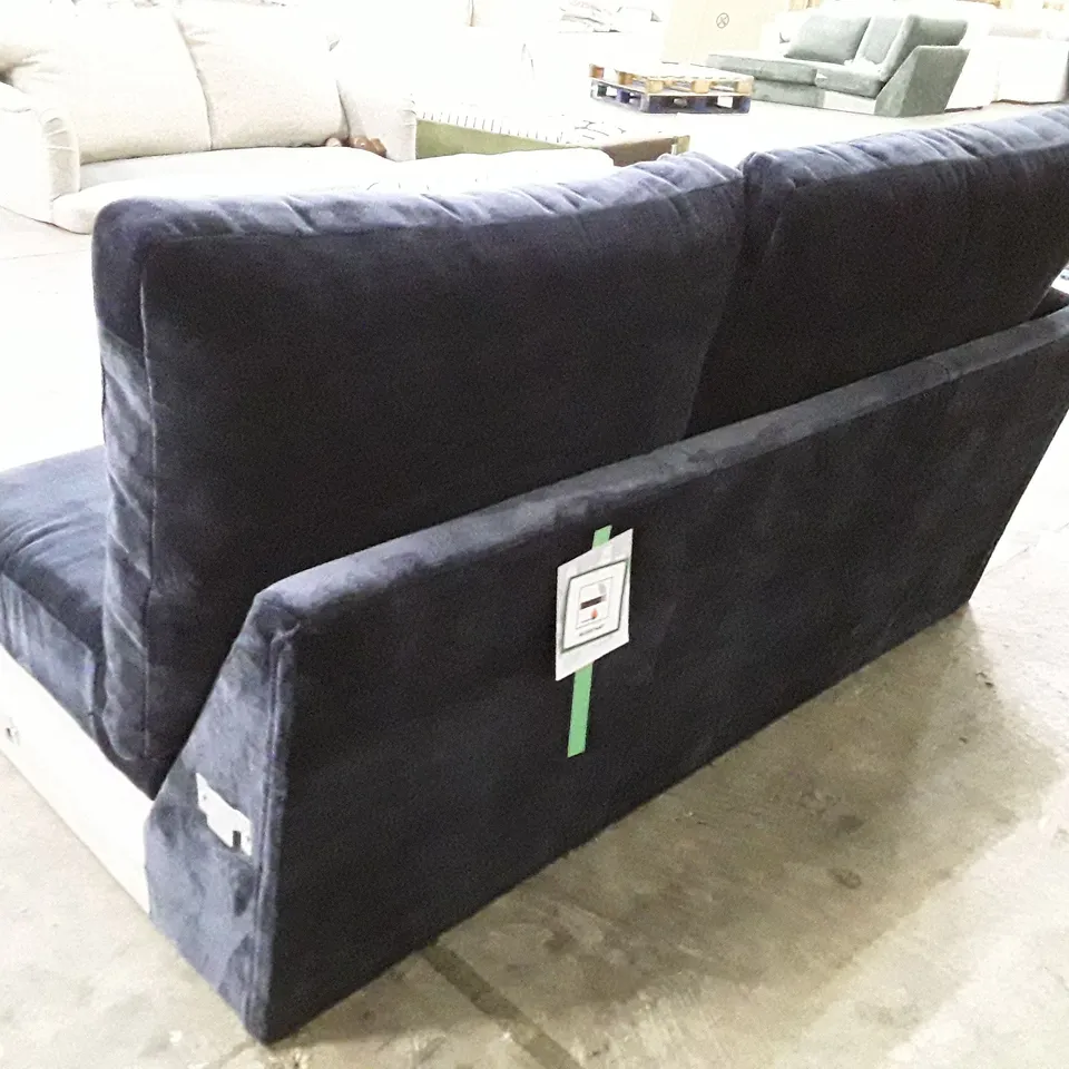 QUALITY DESIGNER SCARLETT SOFA LHF SECTION - DARK BLUE FABRIC
