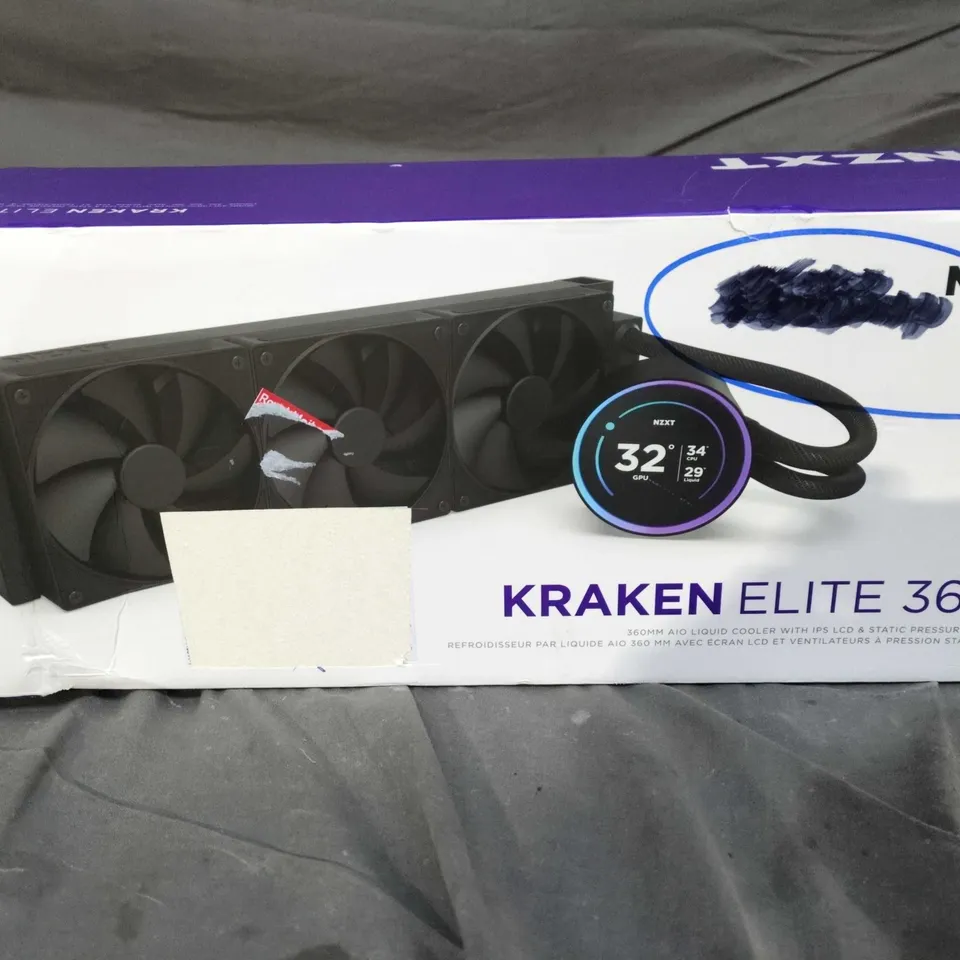 NZXT KRAKEN ELITE 360 CPU LIQUID COOLER – BOXED