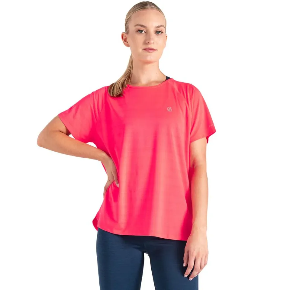 DARE 2B WOMENS GRAVITATE SHORT SLEEVE T-SHIRT - NEON PINK SIZE 10