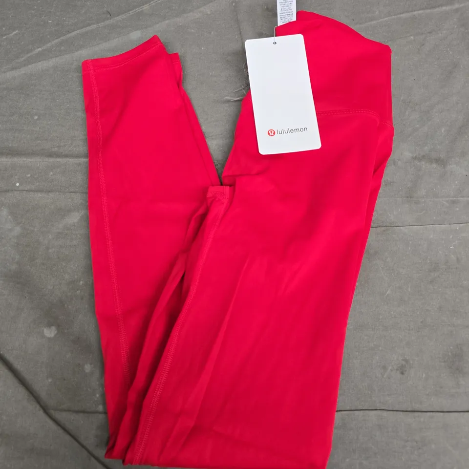 LULULEMON TRACKSUIT BOTTOMS IN RED - SIZE 4