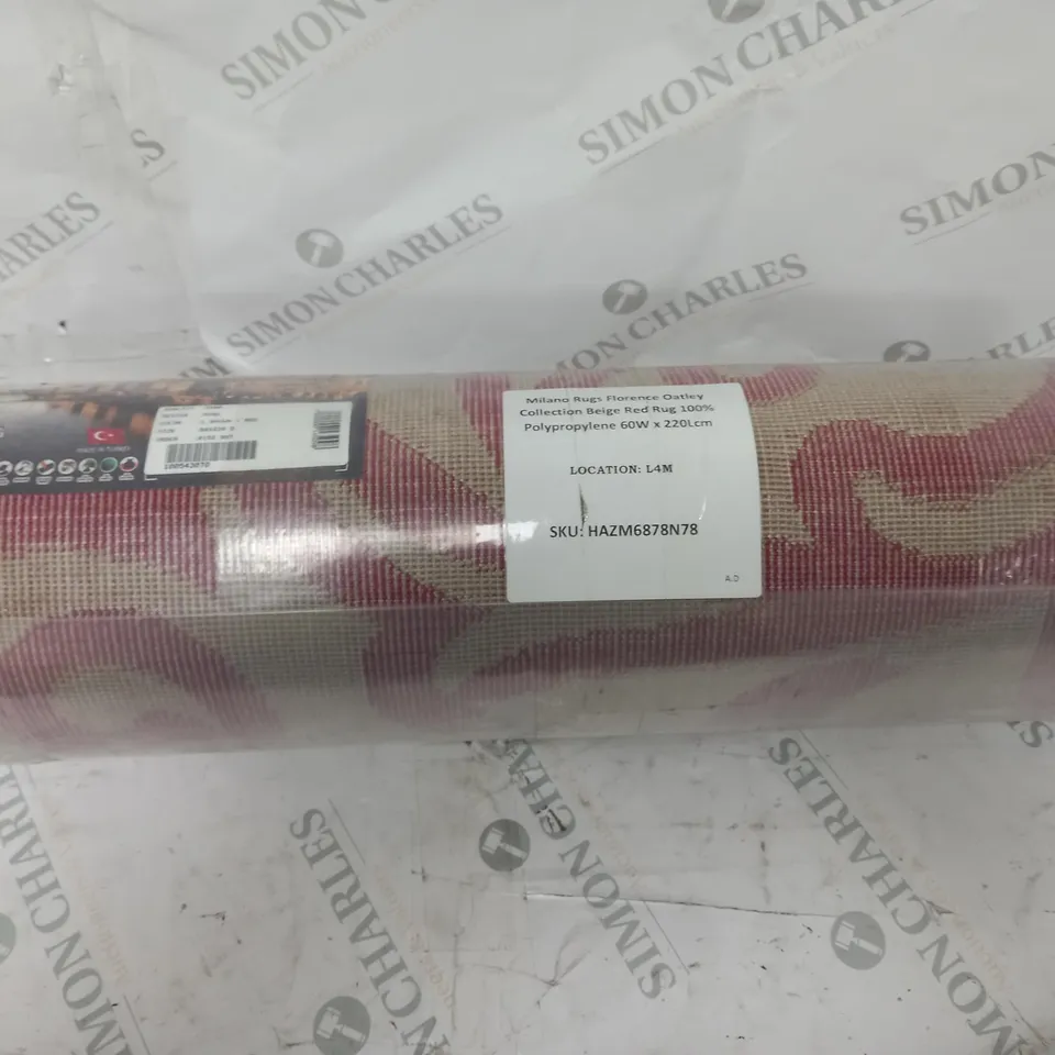 MILANO RUGS FLORENCE OATLEY BEIGE RUG - 60X220CM
