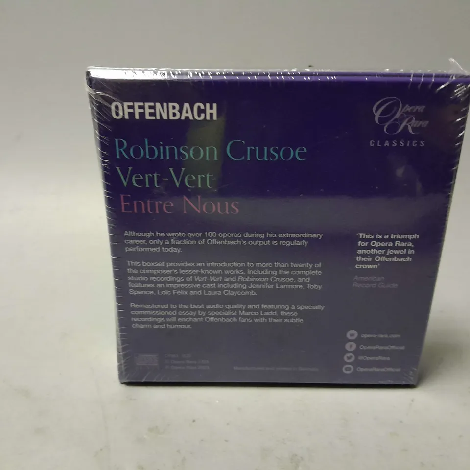 SEALED OPERA RARA CLASSICS ROBINSON CRUSOE VERT-VERT ENTRE NOUS CD
