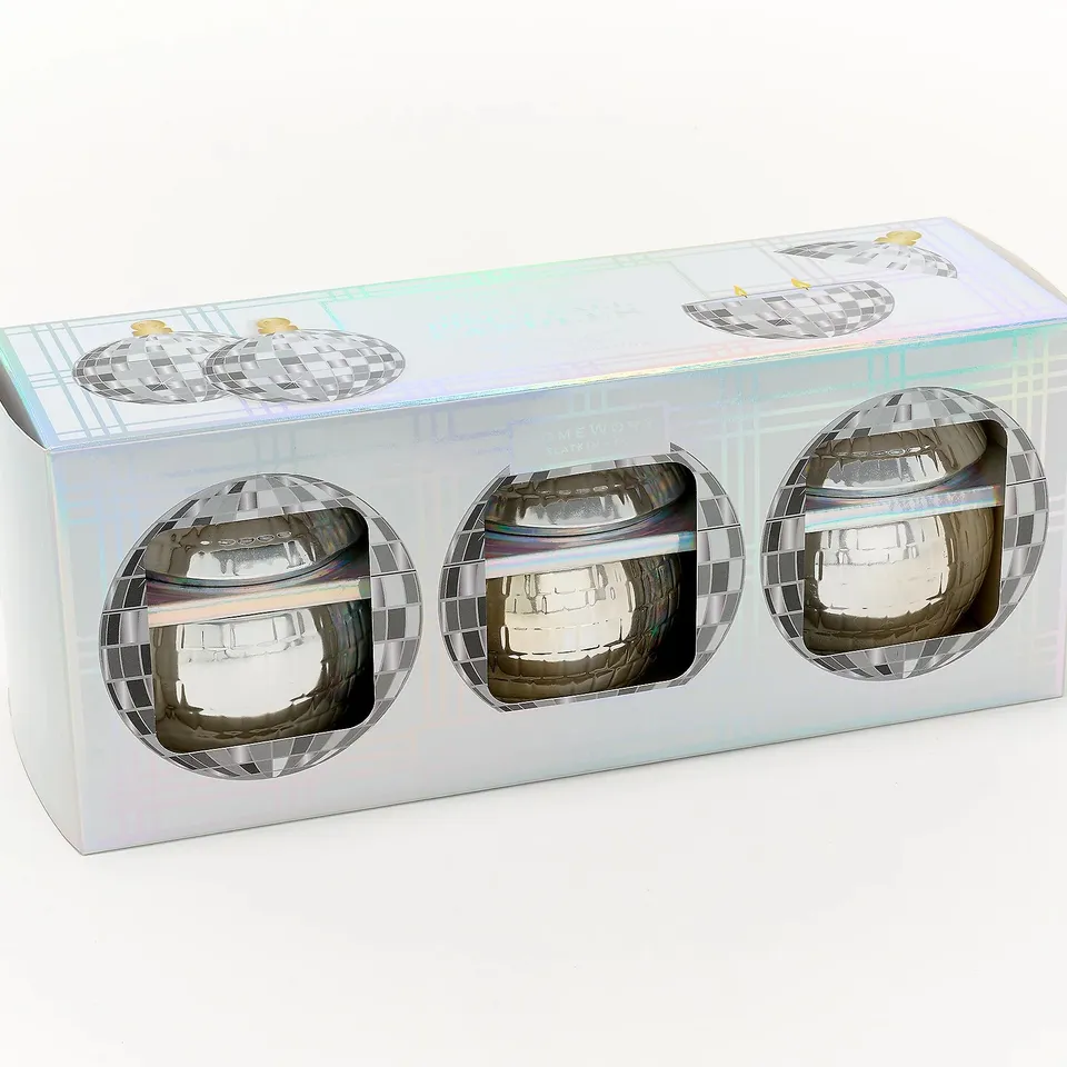 HOMEWORX BY SLATKIN + CO. 3-PC DISCO BALL CANDLE GIFT SET