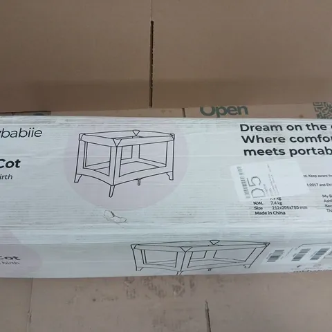 MY BABIIE BLUSH QUILTED TRAVEL COT