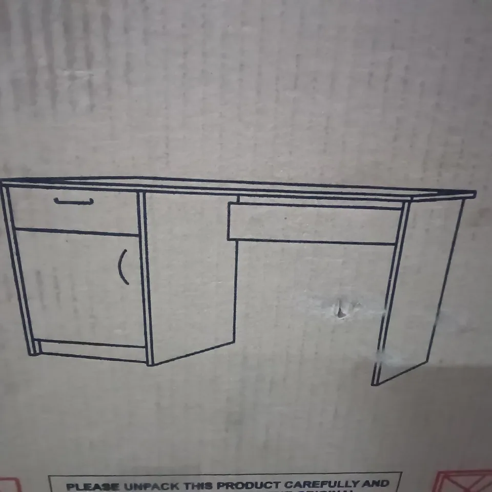 BOXED TYLER DESK IN GREY - 1 OF 1