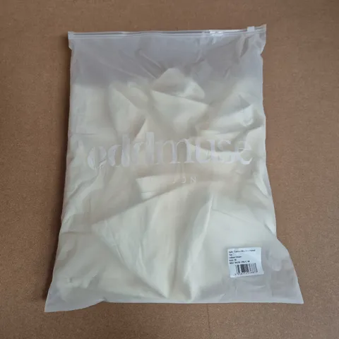 BAGGED COTTON MIX STRUCTURED TOP IN CREAM - MEDIUM