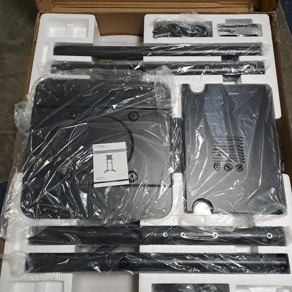 BOXED STRATECH MOBILE CART WITH DISPLAY ROTATION AND INTEGRATED CABLE MANAGEMENT - COLLECTION ONLY