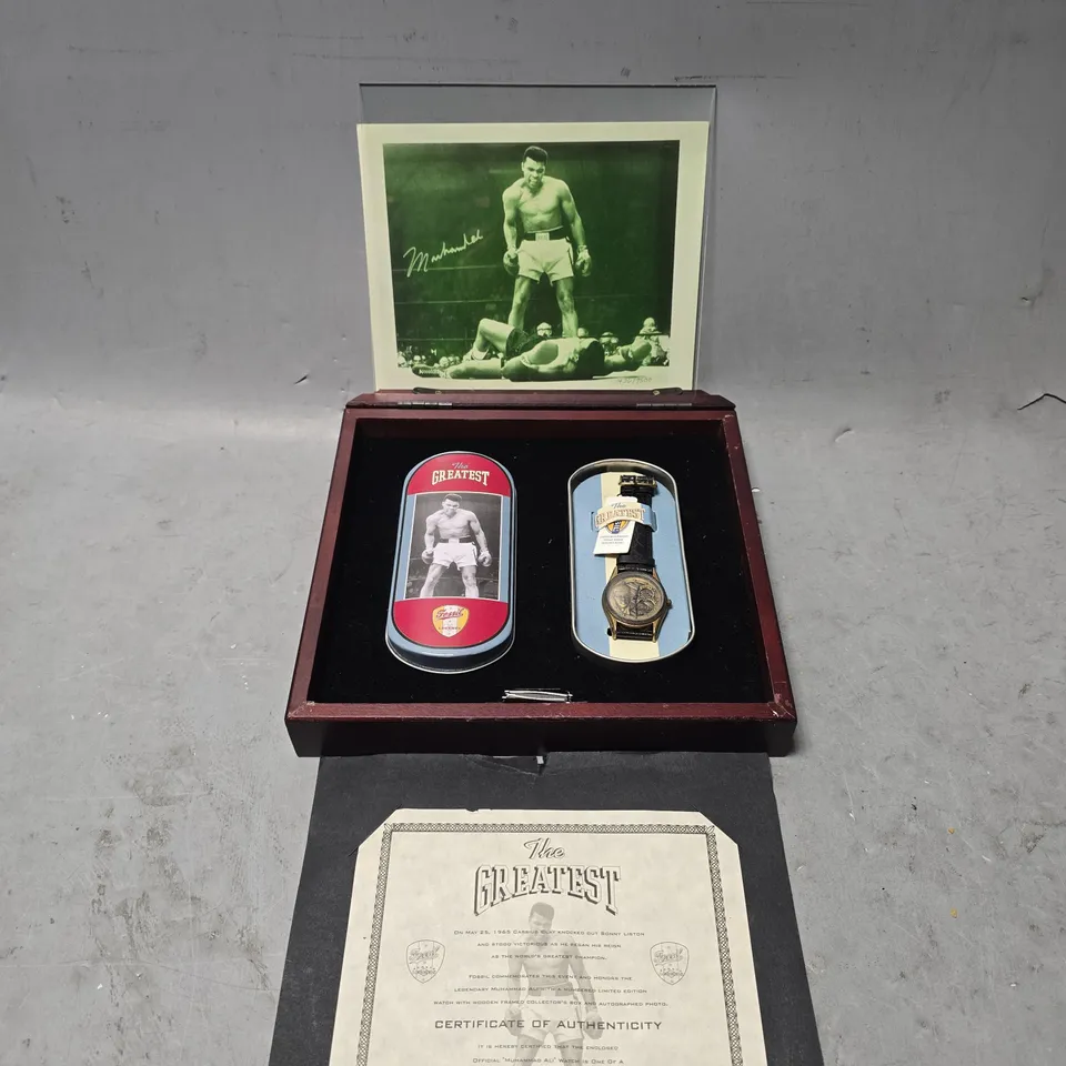 THE GREATEST MUHAMMAD ALI LIMITED EDITION COLLECTORS WATCH SET 1436/7500