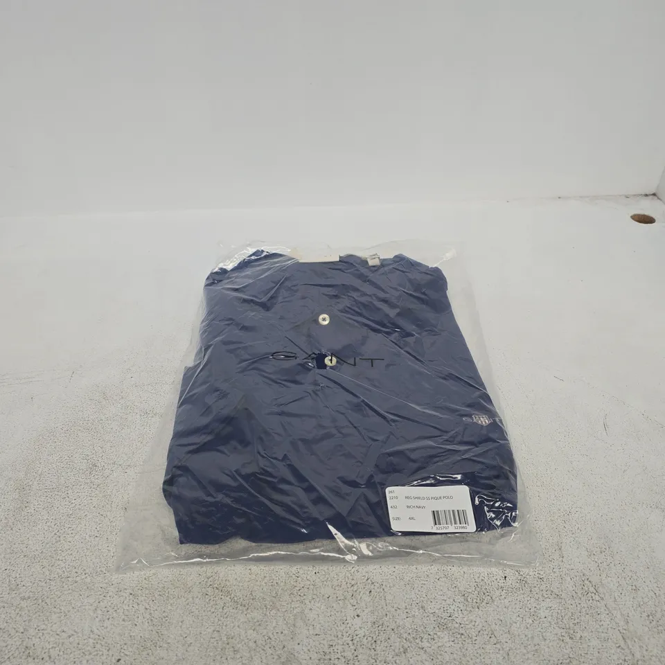GANT REG SHIELD SHORT SLEEVE PIQUE POLO RICH NAVY 4XL
